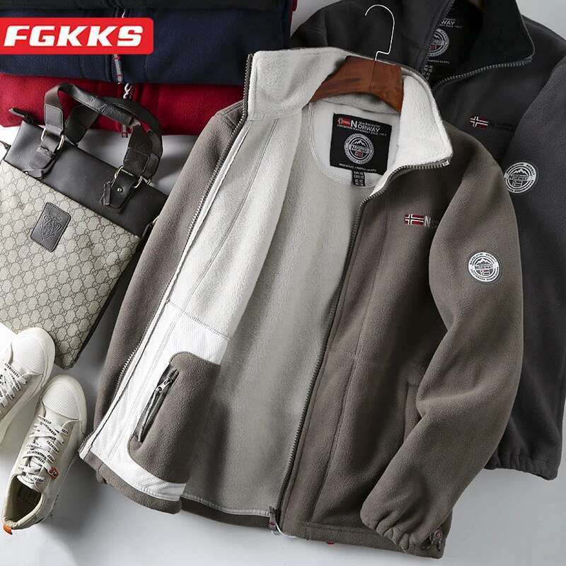 FGKKS-Thickened Wool Jacket For Men, Casual Jacket For Men, High Quality Design, Hot Fashion, Brand, 2023