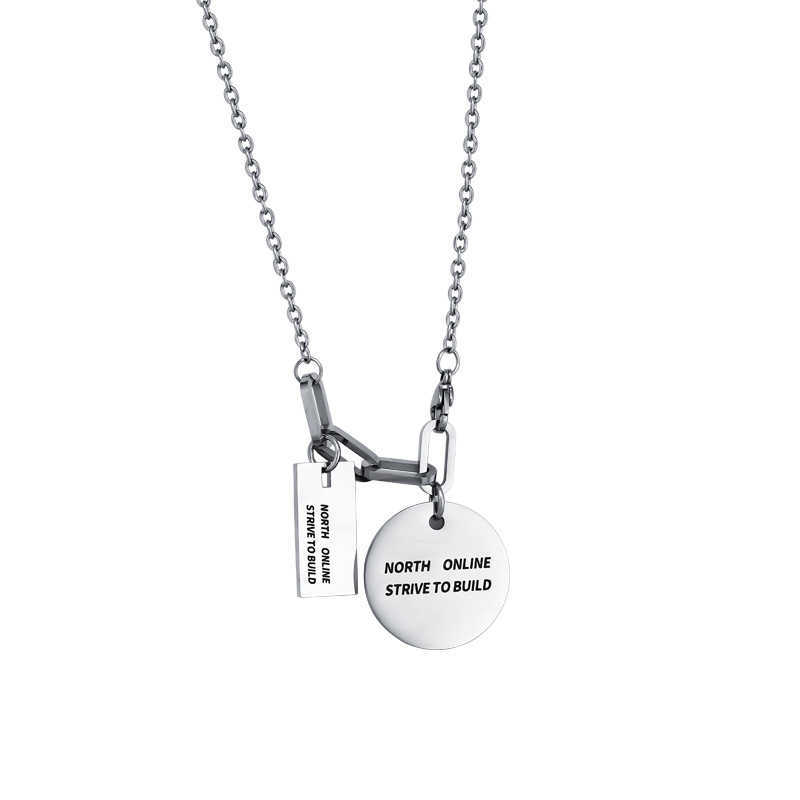Pendant Necklaces Fashion street Necklace mens and womens personality hip hop fashion brand sweater chain pendant versatile couple accessories H25219