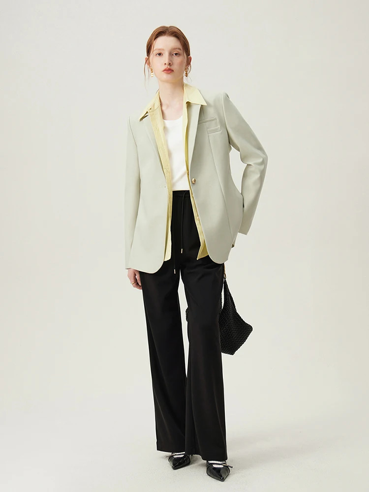 FSLE Korean Style Temperament Suit Jacket for Women Spring n Professional Formal Blazer Coats Female 24FS11069 250213