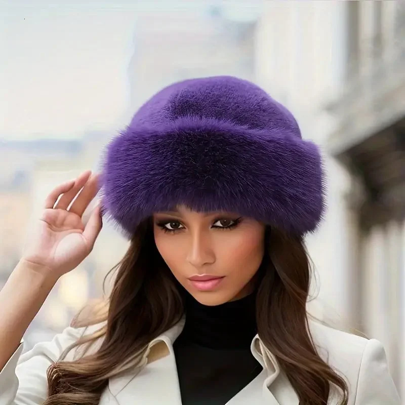 Womens autumn and winter pleated thick hat warm cold resistant casual fisherman with earrings Chris 250210