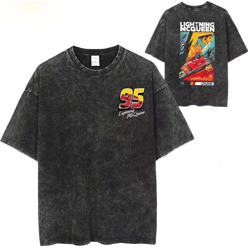 Economy deFlexMcQueen Cars 95 for Men and Women, Vintage Hip Hop Economy, Harajuku Streetwear, Summer Cotton T-shirt