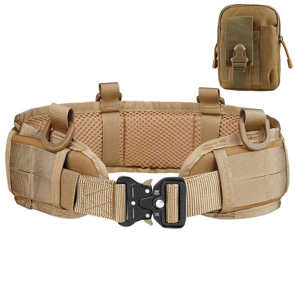 Tactical Padded Belt Airsoft CS Combat Molle Airsoft Belts Tactical Vest Duty Paintball Waist Belt War Game Hunting AccessoriesXJ250219