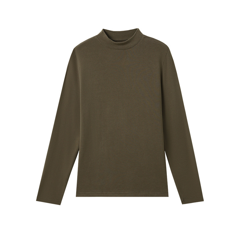 New semi-turtleneck bottoming shirt women's autumn and winter new wool warm knitted sweater high-end long-sleeved top
