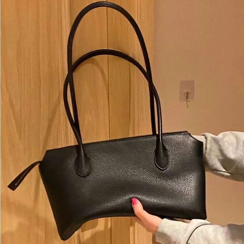 Genuine Leather Bags For Women Designer Handbag And Purse 2024 New In First Layer Cowhide Lychee Texture Underarm Shoulde