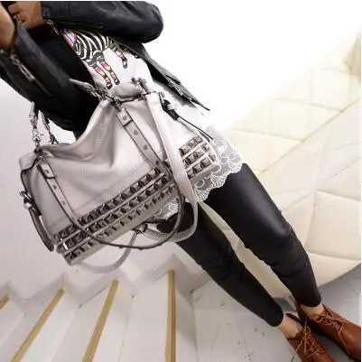Customized womens PU leather handbag new fashion denim womens messenger bag single shoulder handbag large bag Y250218