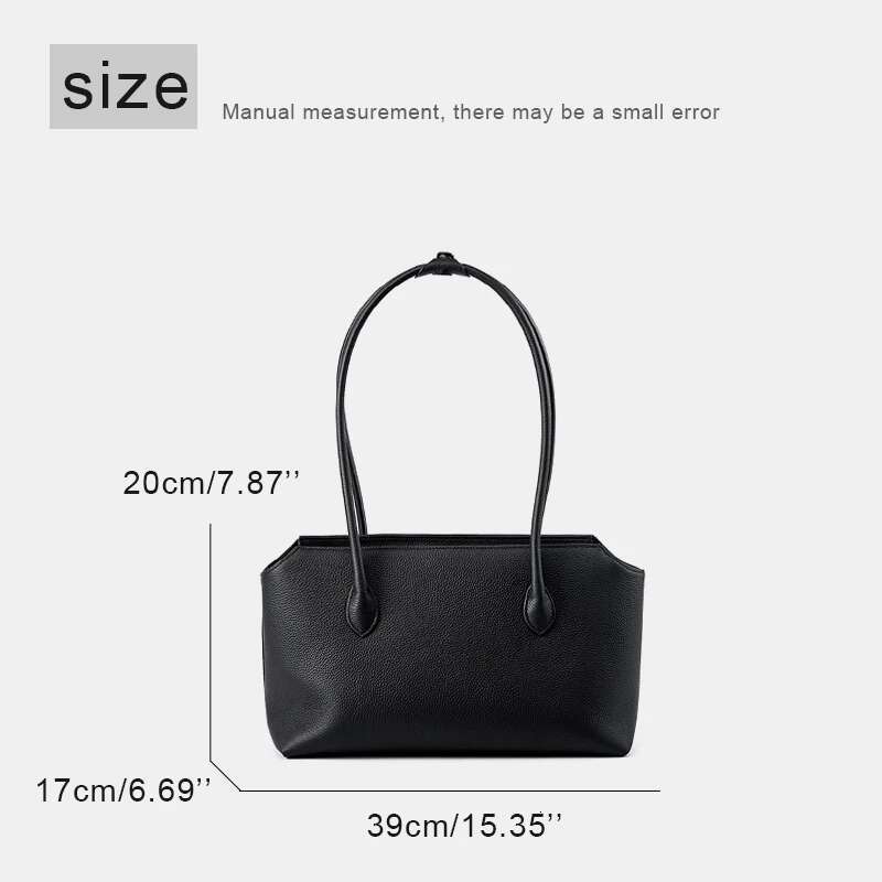 Genuine Leather Bags For Women Designer Handbag And Purse 2024 New In First Layer Cowhide Lychee Texture Underarm Shoulde