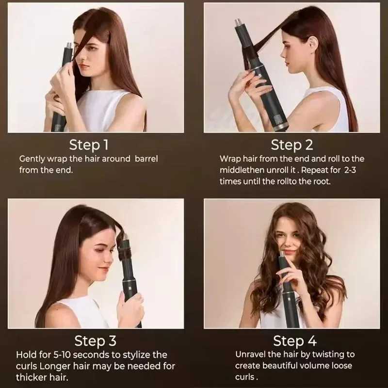 Super Hair Dryer Professional Blow Dryer Multi functional Hair Curler 5-inch Brushless Motor for Quick Drying W250220