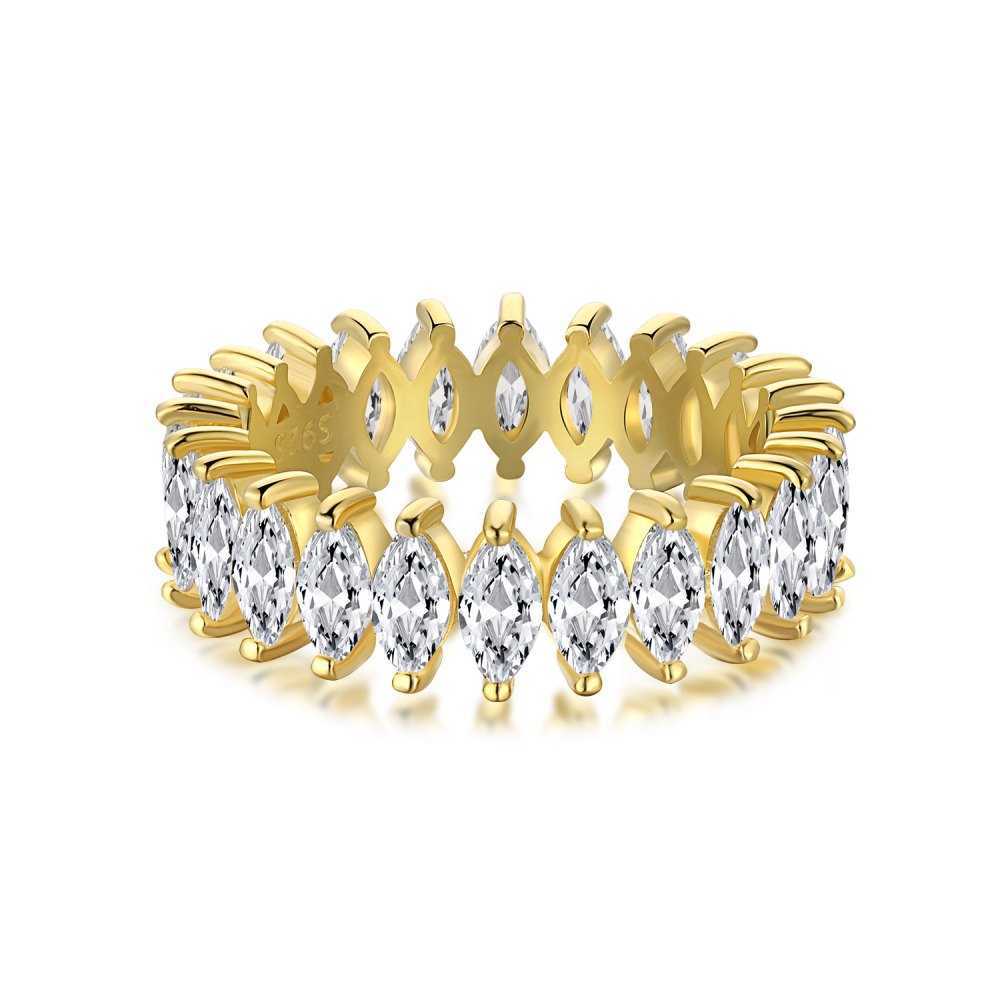 Eternity Band Emerald Marquise Heart Moissanite Diamond Custom Size 5 Ring Eternity Ring Gold 18K