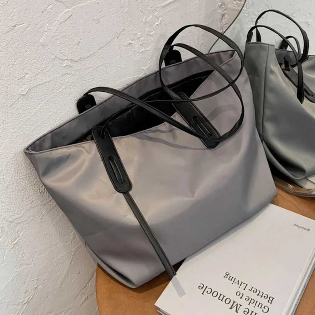 Tote Bag for Women Nylon Large Capacity Shoulder Bag Solid Color Satchel Purse Oxford for Work Travel Shopping Shopper Bag Z250219