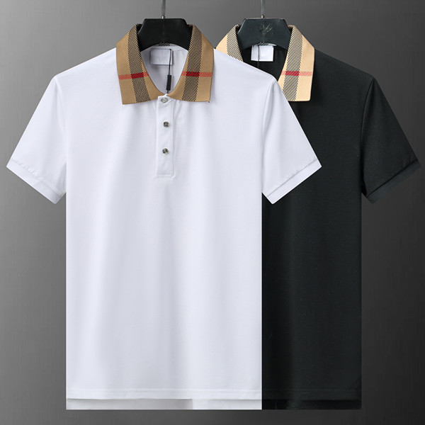 2025 designer spring/summer new men's plaid jacquard polo shirt Fashion classic men's and women's lapel T-shirt Outdoor casual T-shirt size M-3XL=TOP