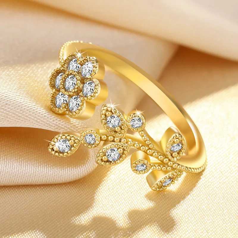 Luxury Diamonds Tree Wedding Rings for Wen Fashion Engagement Jewelry White Diamonds Open Adjustable Finger Ring X250220