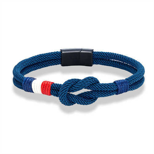 Charm Bracelets French Flag Bracelet Mens and Womens Fashion Milan Rope Flag Hand Rope H25220