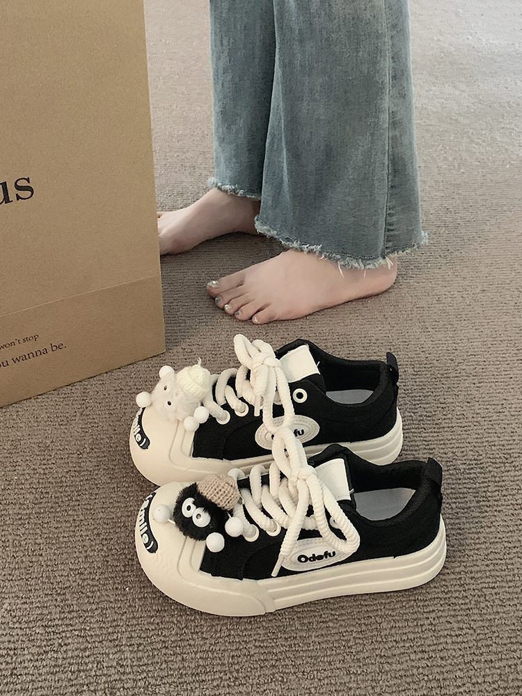 2025 Leisure New German Training Board Women's Sports Niche Fashion Thick Sole Personalized Design White Shoes Spring And Autumn Forrest