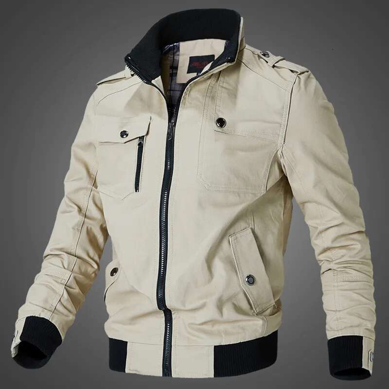 Men's ultra-thin military pilot jacket, casual windproof jacket, fashionable jacket, spring, autumn, new, warm, 2025