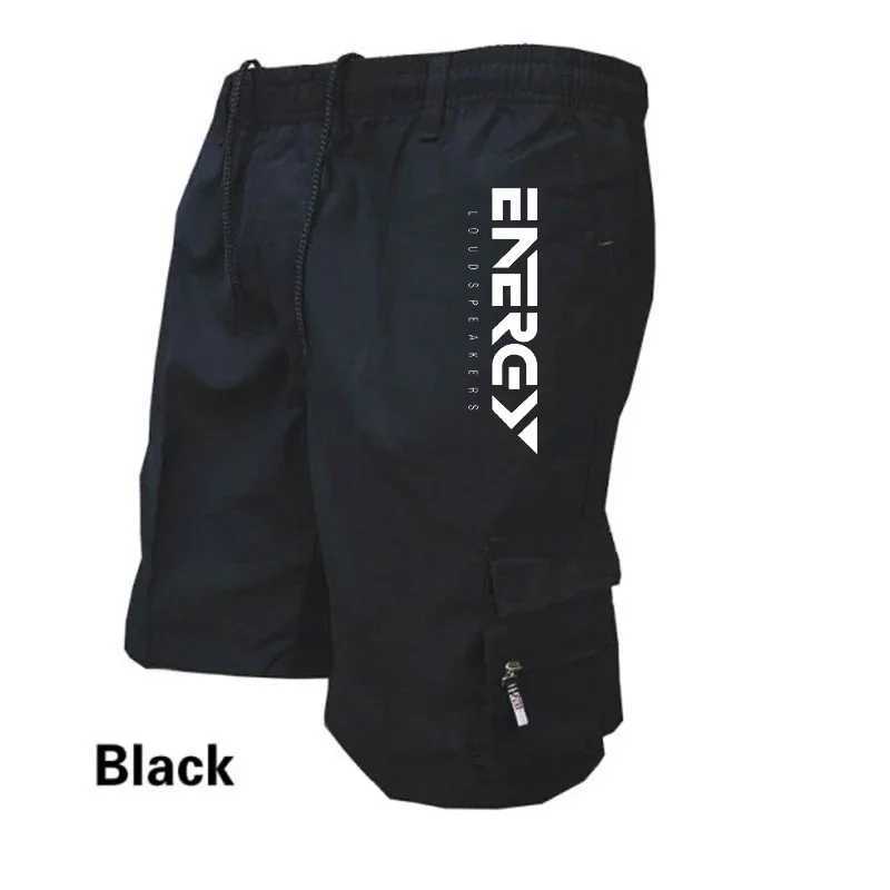 Outdoor Cargo Shorts Male Overalls Elastic Waist Cycling Shorts Multi-pockets Loose Work Shorts Quick Dry Sport Printed Trousers X250220