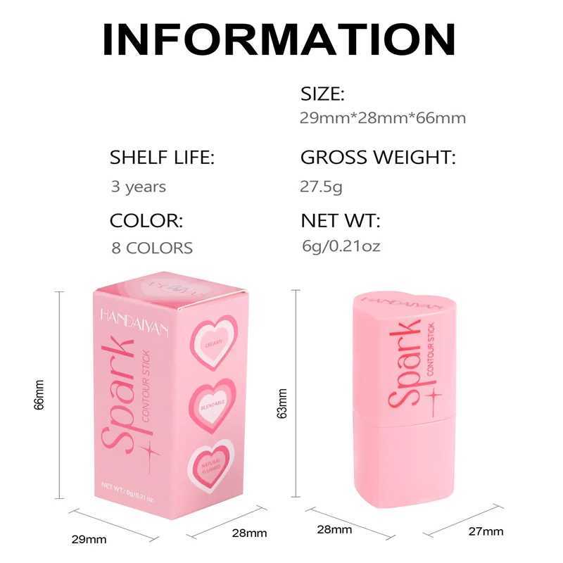 Matte Shiny Glitter Ber Stick Multifunction Brightening Face Highlight Cosmetics Durble Waterproof Sweatproof B MakeupW250220