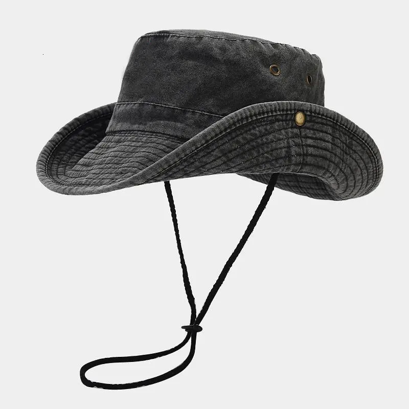 Four Seasons Cotton Solid Bucket Hat Fisherman Hat Outdoor Travel Sun Cap for Men and Women 191 250219