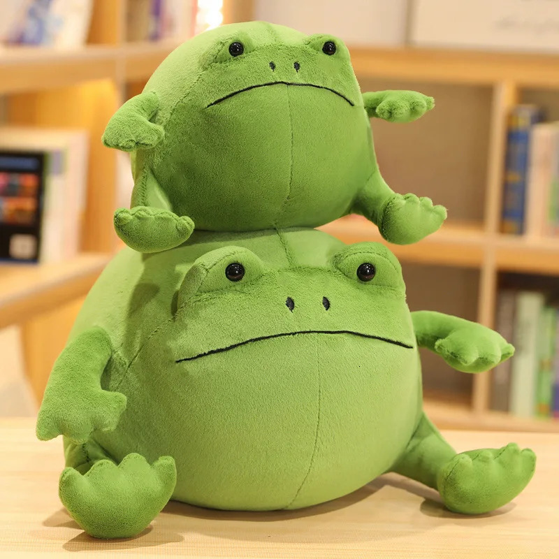 Cute Frogs Creative Toys Cartoon Shapes Big-eyed Green Frogs Childrens Comfortable Dolls. 250219