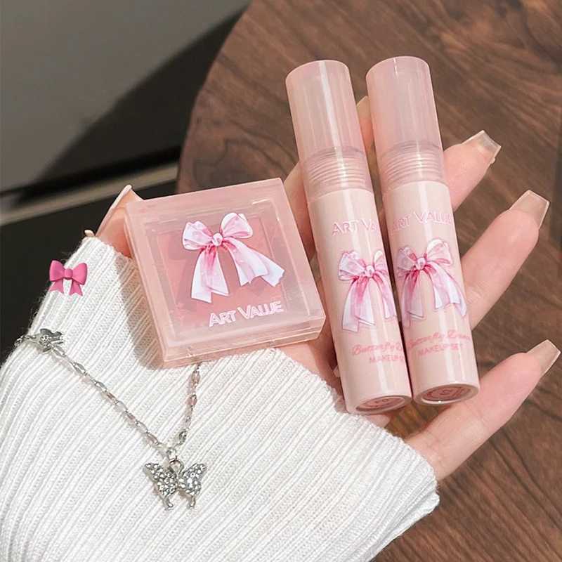 Women Makeup Set Butterfly B Lip Mud Necklace Matte Powder Milk Rubores Rouge Lipstick Gifts Girls Friends Surprise Make UpW250220
