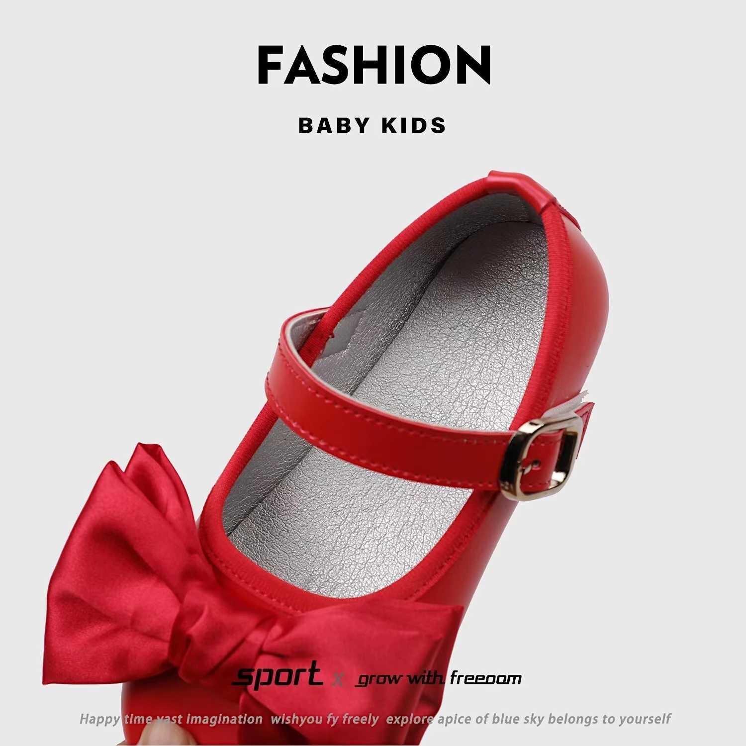 Girls Princess Shoes Beautiful Silk Bowtie Children Mary Janes 21-30 Comfy Round-toe Chic All-match Spring Kids Ballet Flats X250220