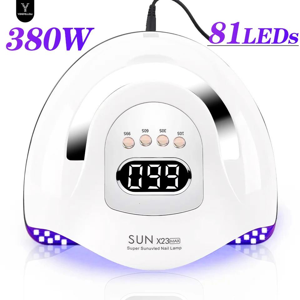 380W 81LEDS UV LED Nail Lamp Nail Dryer for Gel Polish 4 Setting Timers UV Nail Lamp Professional Nail Light Automatic Sensor 250214