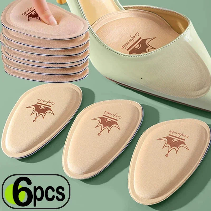 26PCS Nonslip Crown Forefoot Pads Women Cushion Pain Relief Foot Care Pad High Heels Halfsize Insert Shoe Sole Insoles 250219