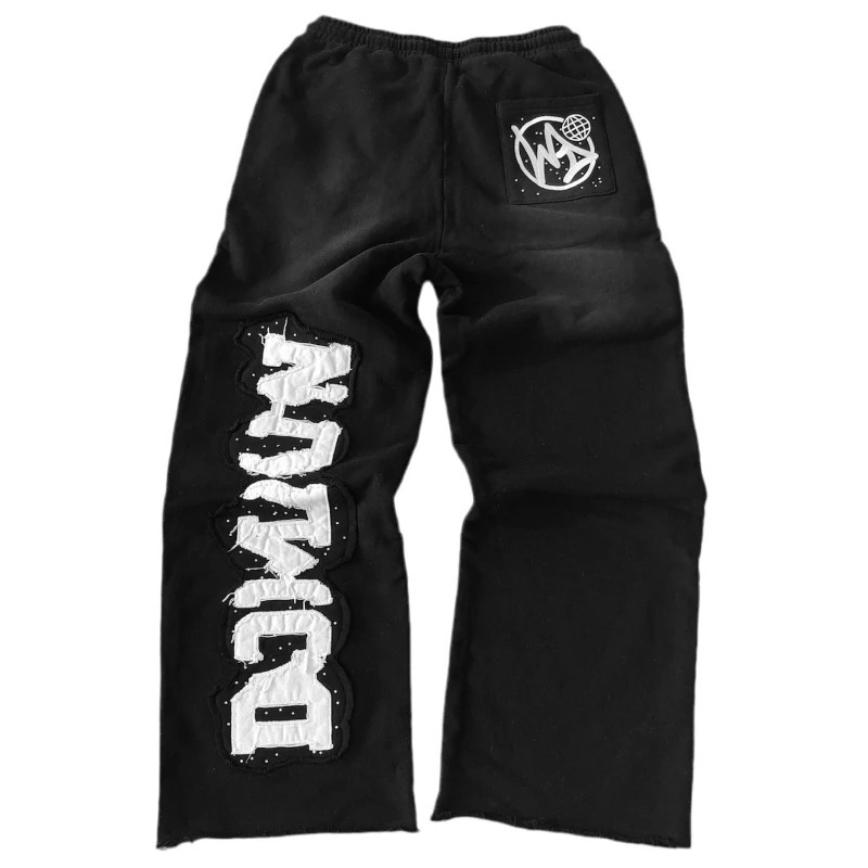 Wealth Gemstone Sweatpants Y2K Embroidered s Diamond Decoration Women Men Streetwear Retro Heavyweight Loose Casual Pants 250220