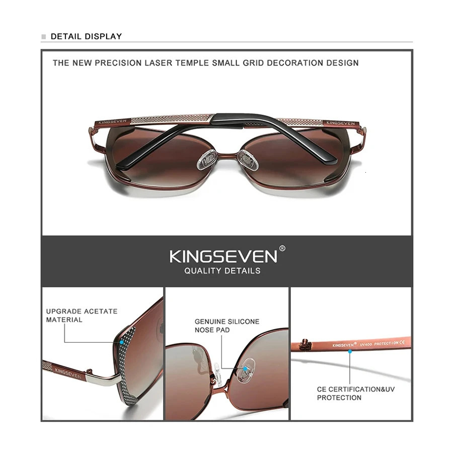 KINGSEVEN Polarized Sunglasses Women UV400 Gradient Lens Butterfly Fashion Glasses Ladies Female Vintage Driving Eyewear 250214