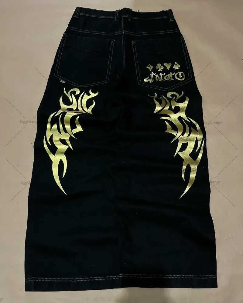 American New Style Fashionable and Versatile Multi-pocket Jeans Men Street Hip-hop Casual Loose Harajuku Straight Wide-leg Pants X250220