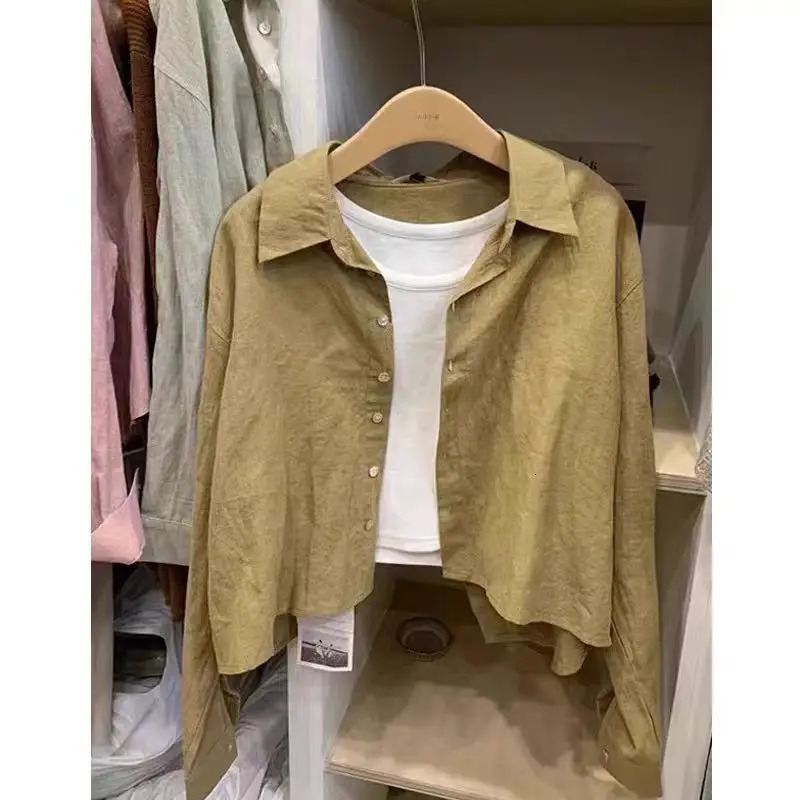 Summer Womens Sun Protection Shirt Solid Color Long Sleeve Shirts Korean Fashion Beach Holiday Ladies Tops Proof Clothes 250219