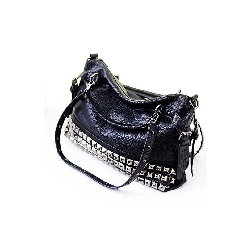 Customized womens PU leather handbag new fashion denim womens messenger bag single shoulder handbag large bag Y250218