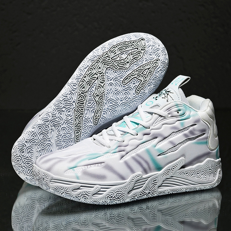 Men's women's indoor and outdoor shock-absorbing anti-slip actual hot combat couple large children's basketball shoes 35-45