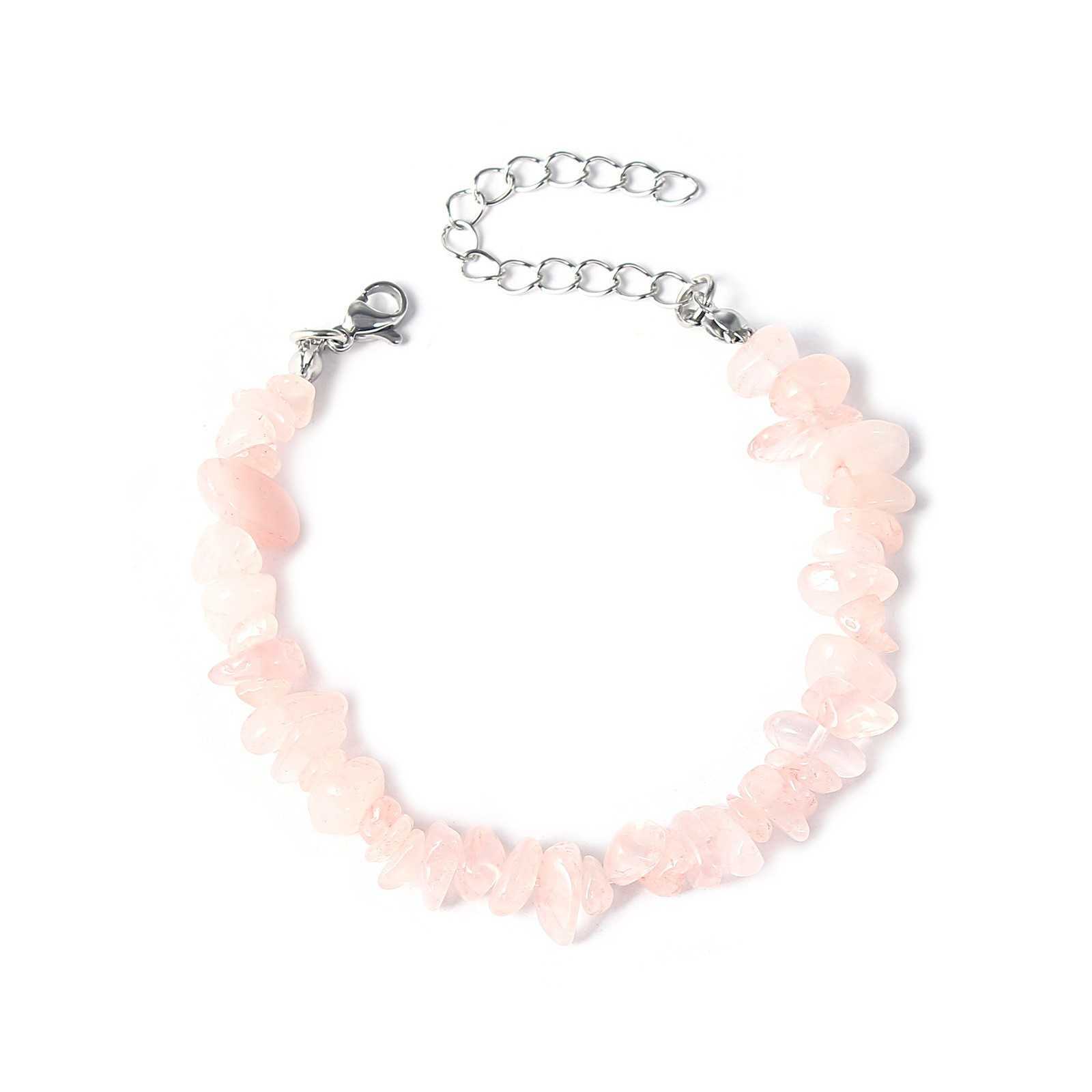 Charm Bracelets New hot selling accessories fashionable beach vacation style personalized and versatile crystal broken stone bracelet for women H25220