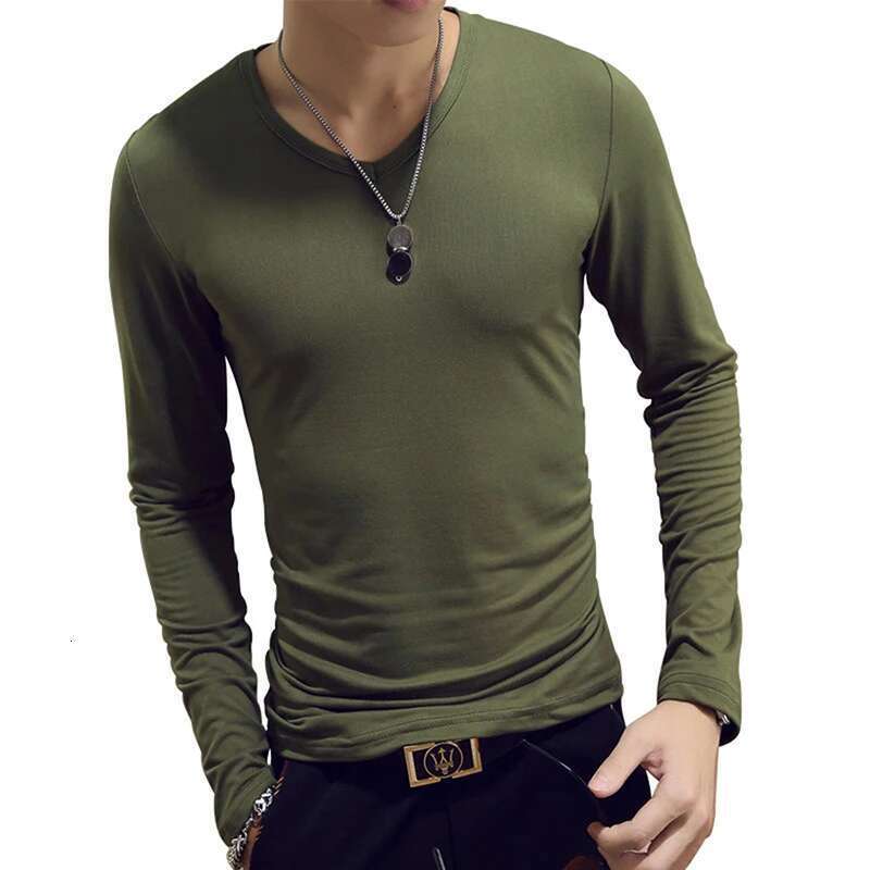 Men's Sulfet round neck T-shirt, basic outfit, slim fit, casual, solid color, spring and autumn