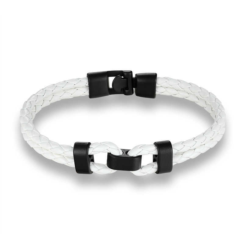Charm Bracelets Popular woven leather rope bracelet simple leather bracelet H25220
