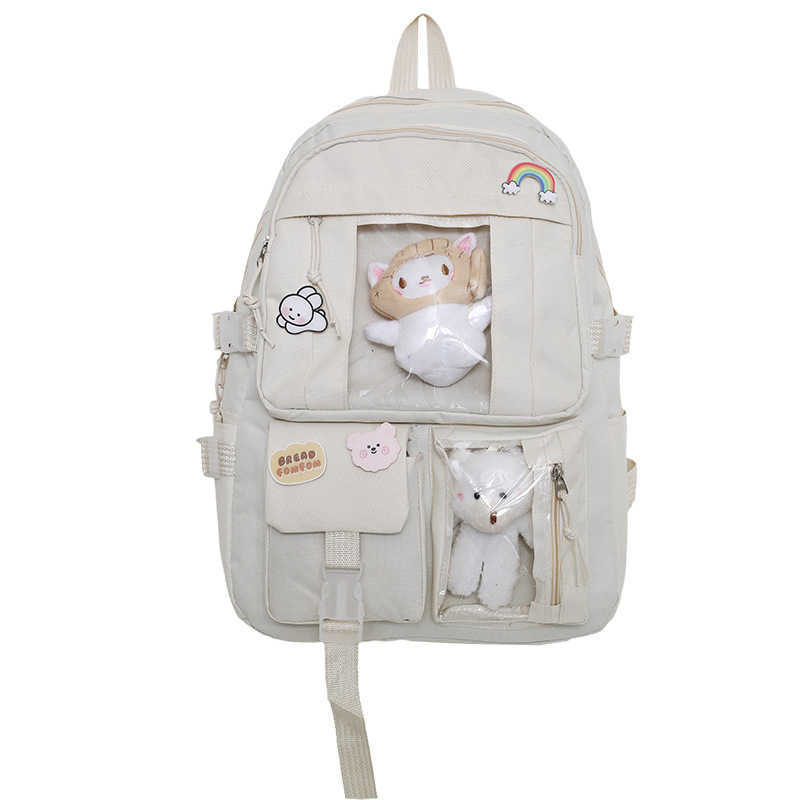 Backpack For Girls Korean Version Cute Campus Student Backpack Casual Large Capacity Computer Backpack Day Backpack Travel Bag 241225