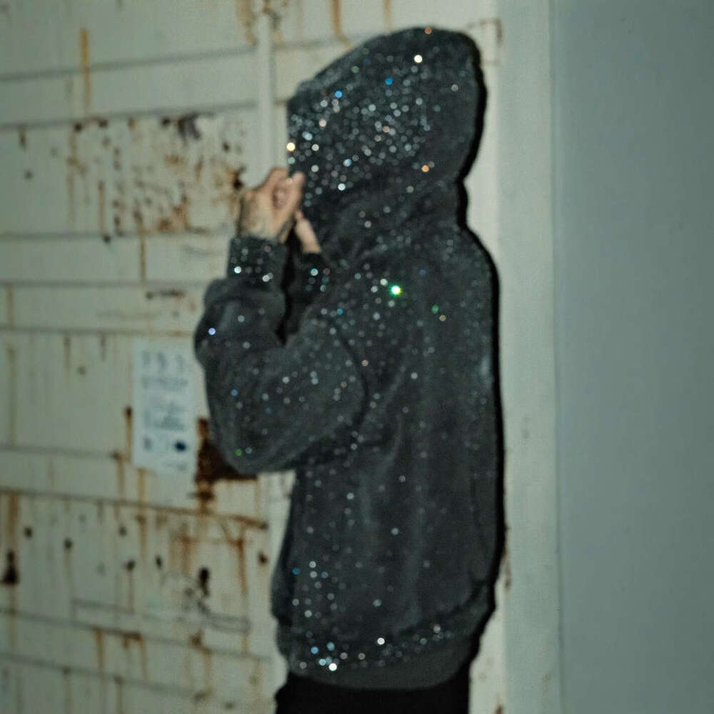 Hoodie, full body hot diamond long sleeved pullover, hooded jacket, street trend y2k