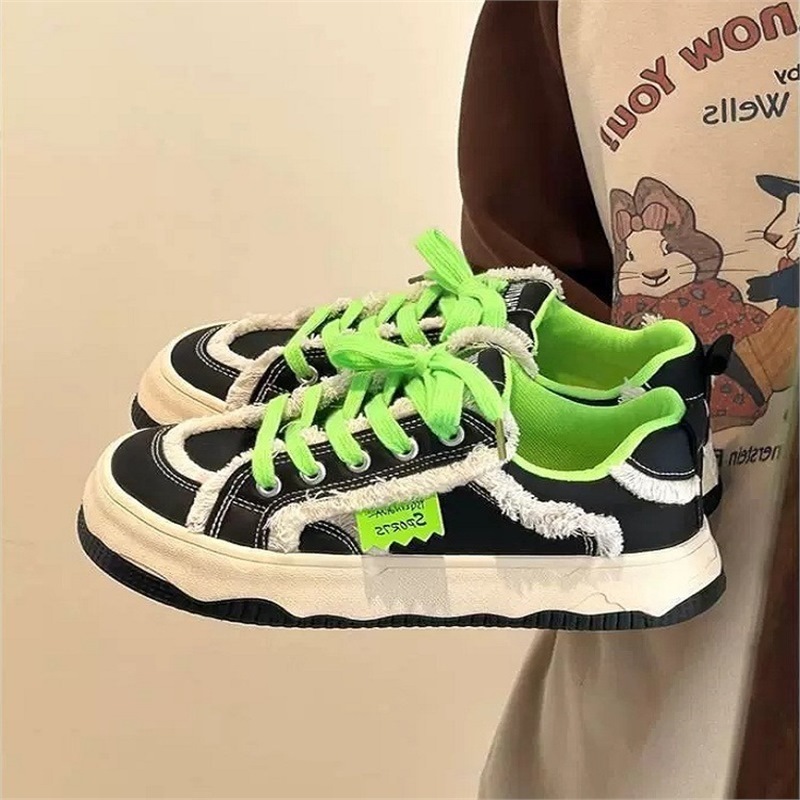 Ugly And Cute Silver Powder Designer Shoes Thick Soled White 2025 New Leather Casual White Shoes Niche Tassel Sports Multifunctional Female Student Bo