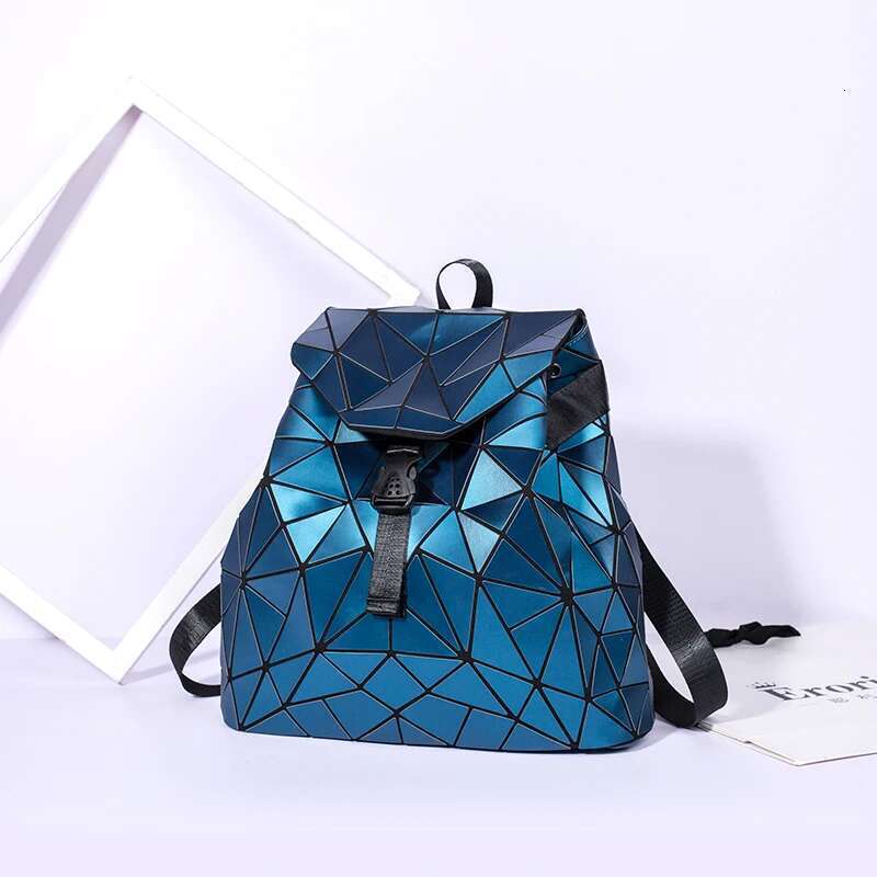 Women matte Geometric bag Female Backpacks For Teenage Girls Bagpack Drawstring Bag Holographic Backpack