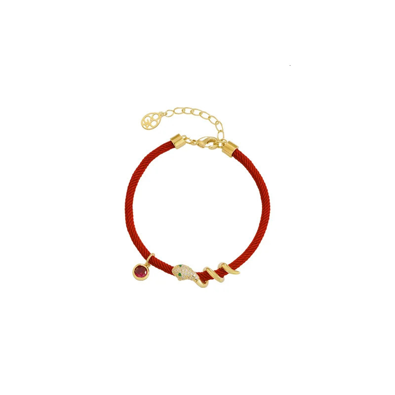 Snake Year Birthday Red Rope Bracelet Braided Rope Womens Light Niche Exquisite Red Rope Handmade Jewelry 250220