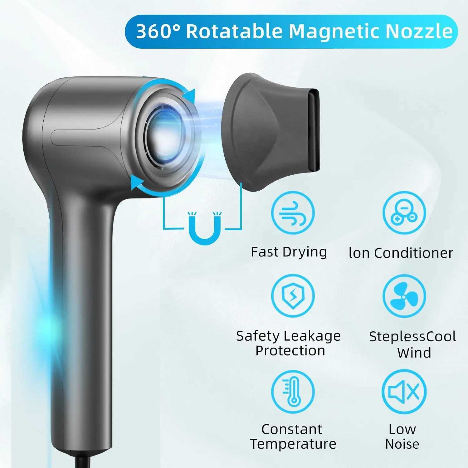 500W portable negative ion high-speed household one-step electric professional ion hair dryer W250220