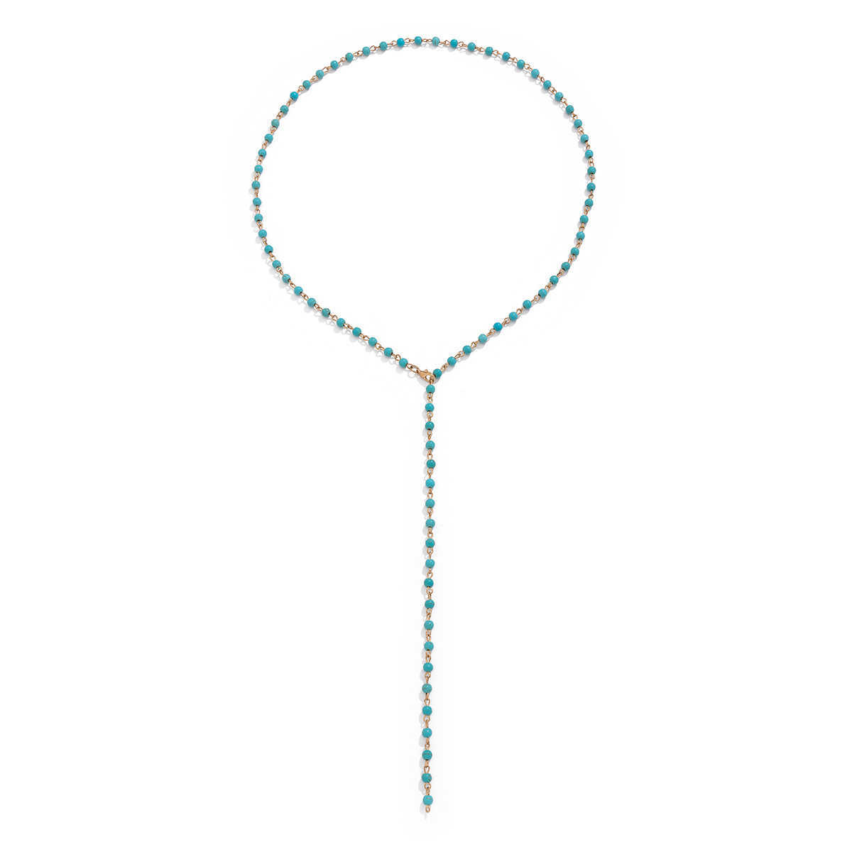 Pendant Necklaces Fashion inspired tassel Y-shaped chain necklace for women simple and multi-layered inlaid crystal collarbone chain H25219