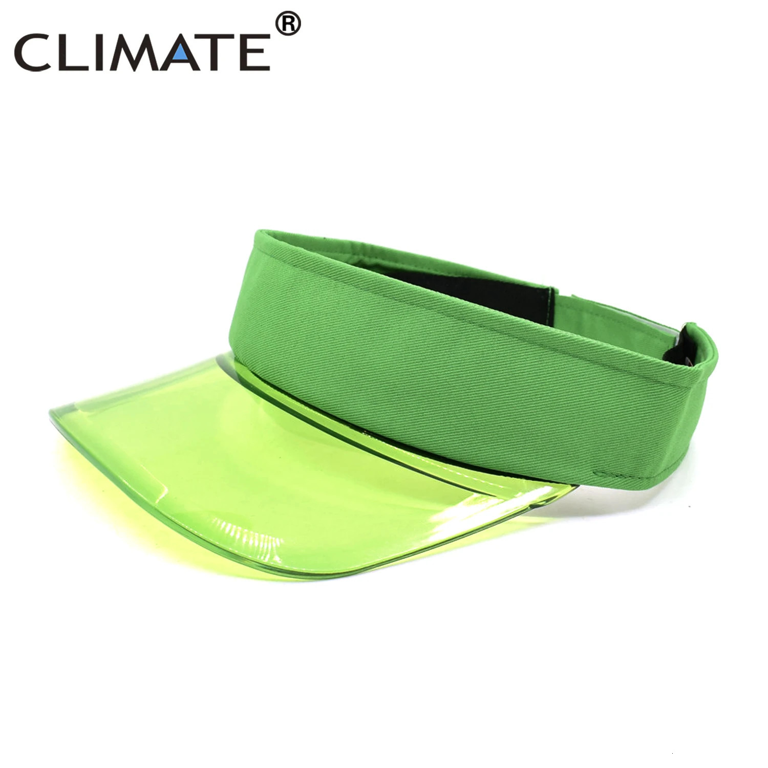 CLIMATE Cool Sun Visor Sheer Fashion Transparent Plastic Visor Summer Cap Sun Hat Air Sunhat Top Caps Leisure Beach Casquette 250219