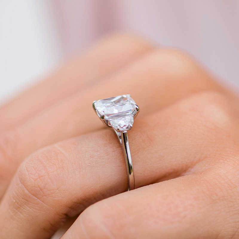 Luster 10/14k Jewellery Moissanite Engagement 18k Yellow Custom Gold Ring for Women