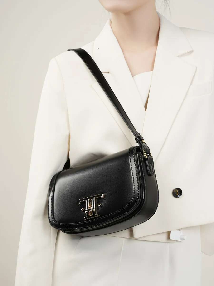 Second Layer Cowhide Niche Female 2024 New Fashion High-End Crossbody Small Square Women's Shoulder Bag