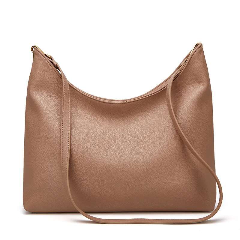 Minimalist Large Capacity Bag Women, New Autumn Winter Fashionable And Stylish Shoulder Bag, Versatile Soft Leather Tote Cro