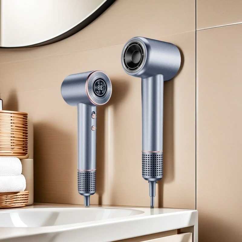 New LED Display High Speed Hair Dryer 600W High Power Negative Ions Styling Tools Blow Dryer with Nozzle Hair 220V 0V W250220