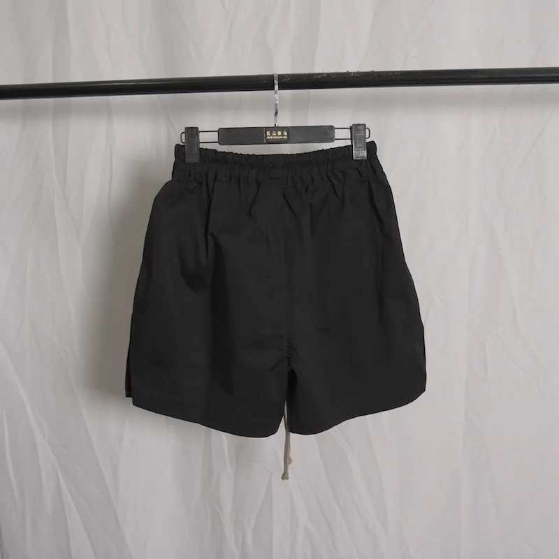 High Street Mens Pants Black Solid Casual Shorts for Man Cotton Zipper Design Men Trousers Techwear Mens Clothing X250220