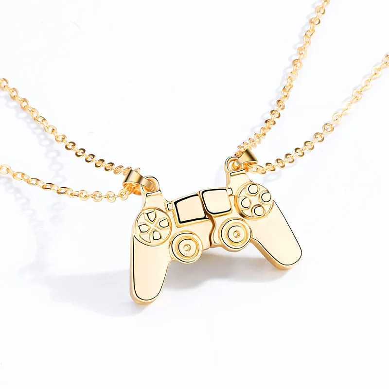 2 Pieces/set Friendship Couple Necklace Magnet Hip Hop Game Controller Couple BFF Best Friends Matching Necklaces for Him HerXJ250219