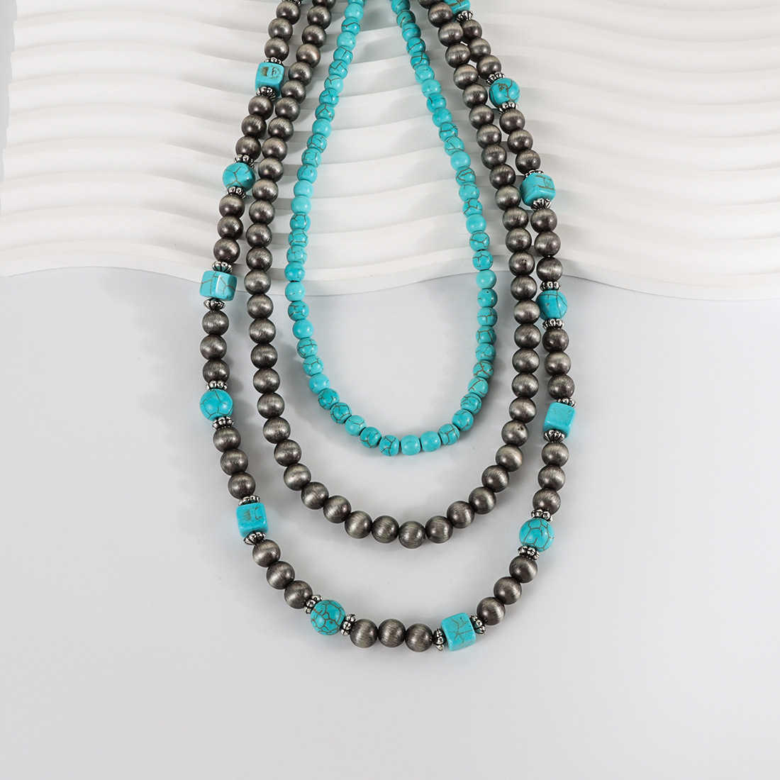 Pendant Necklaces Jewelry ethnic style handmade bead turquoise necklace NK24160 H25219